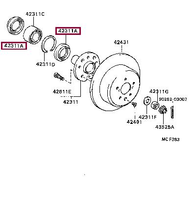 9031152005 Toyota Сальник ступицы колеса