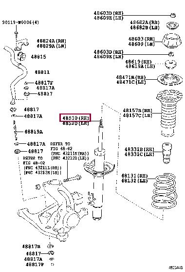 Амортизатор подвески Toyota 48510-0H010