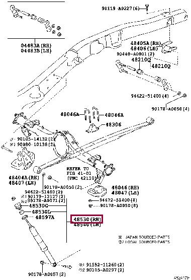 Toyota 4853009N94 Амортизатор подвески задний правый 4853009N94: Отличная цена - Купить в Украине на EXIST.UA! 4853009N94 Toyota Амортизатор подвески задний правый