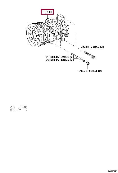 Toyota 88310-02790 Шкив компрессора кондиционера 8831002790: Отличная цена - Купить в Украине на EXIST.UA! 8831002790 Toyota Шкив компрессора кондиционера