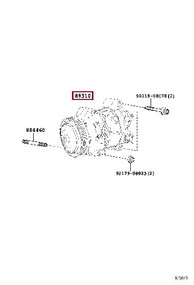8831042390 Toyota Шків компресора кондиціонера
