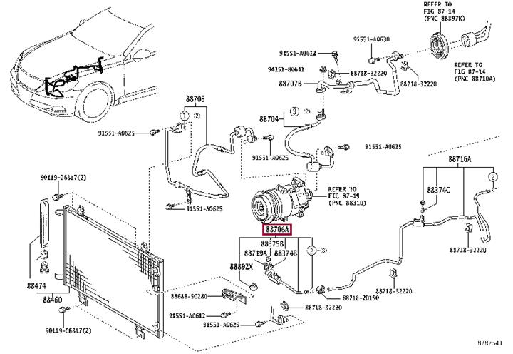 8870650010 Toyota Трубка кондиционера