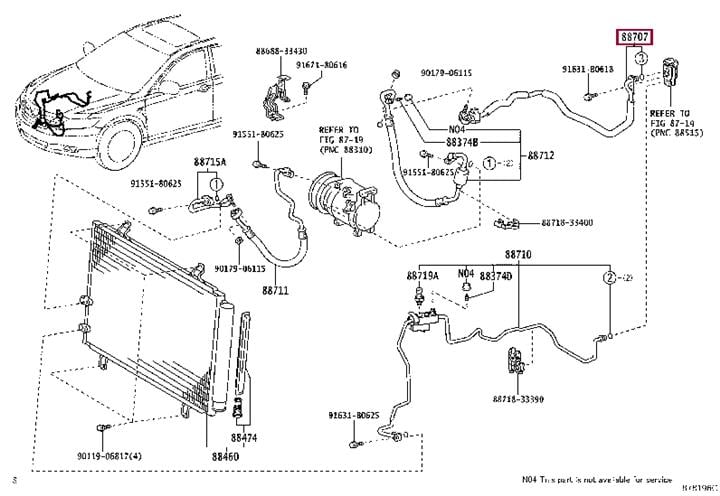 8870733010 Toyota Трубка кондиционера