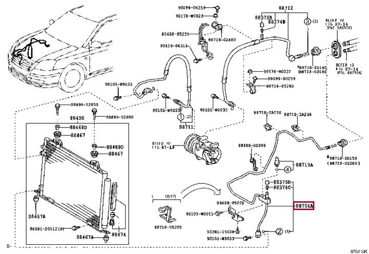 Трубка кондиционера Toyota 88716-05401