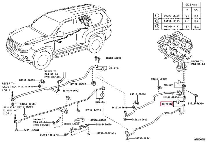 887166C550 Toyota Трубка кондиционера