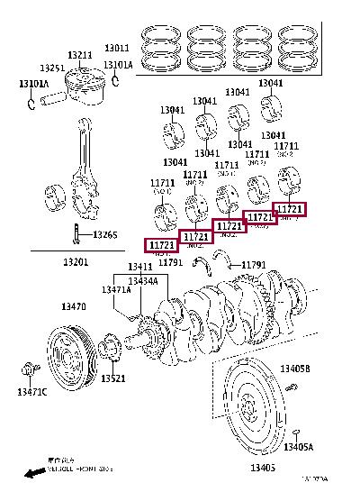 117213604002 Toyota Вкладыши