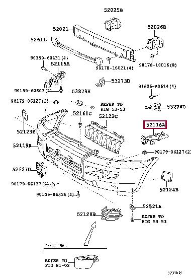 5211660140 Toyota Усилитель бампера