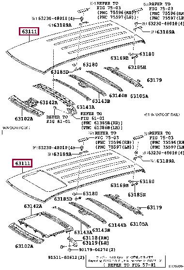 6311148110 Toyota Крыша