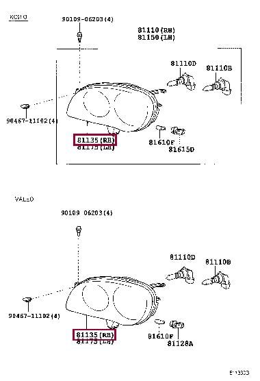 Toyota 81130-02100 Фара основна 8113002100: Приваблива ціна - Купити в Україні на EXIST.UA! 8113002100 Toyota Фара основна