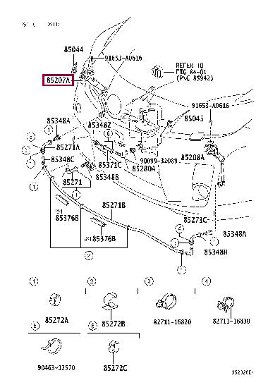 Toyota 85207-47011 Автозапчастина 8520747011: Приваблива ціна - Купити в Україні на EXIST.UA! 8520747011 Toyota Автозапчастина