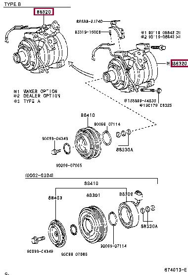 8832028391 Toyota Компресор кондиціонера