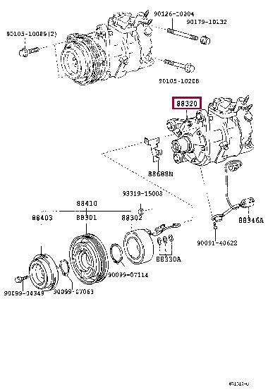 883203A181 Toyota Компресор кондиціонера