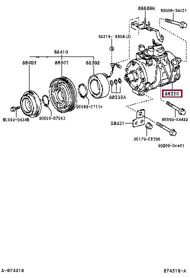 8832050102 Toyota Компрессор кондиционера