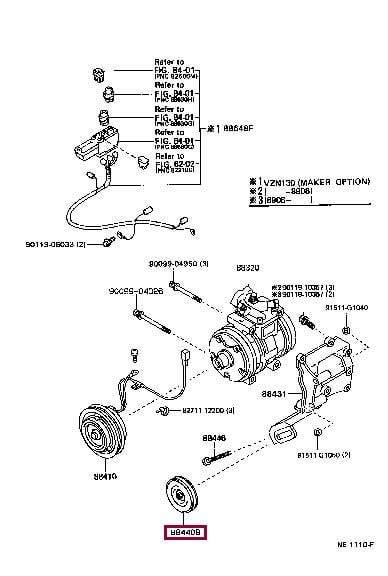 8844035040 Toyota Ролик ременя поліклинового (приводного)