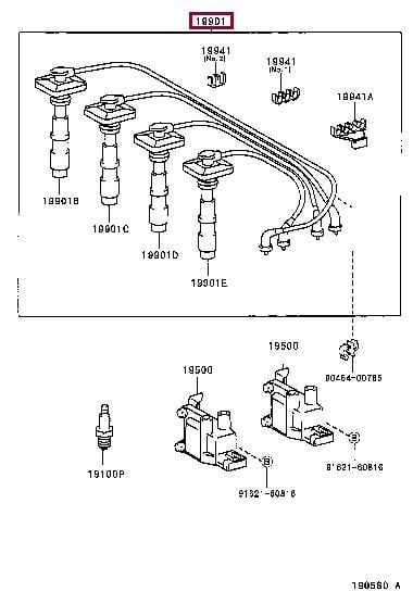 Toyota 90080-91127 Провода высоковольтные, комплект 9008091127: Отличная цена - Купить в Украине на EXIST.UA! 9008091127 Toyota Провода высоковольтные, комплект