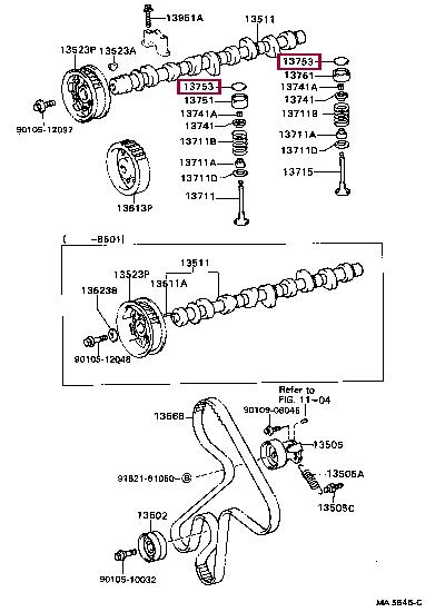 1375364010 Toyota Штовхач клапана