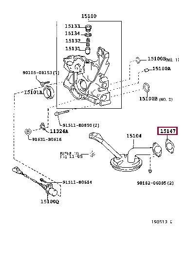 1514746010 Toyota Прокладка корпуса фильтра масляного