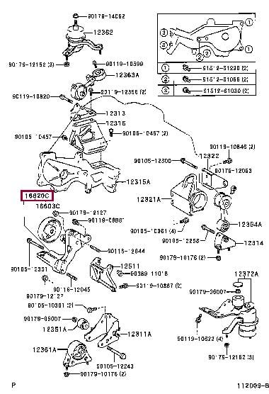 1662027010 Toyota Натяжитель ремня поликлинового (приводного)