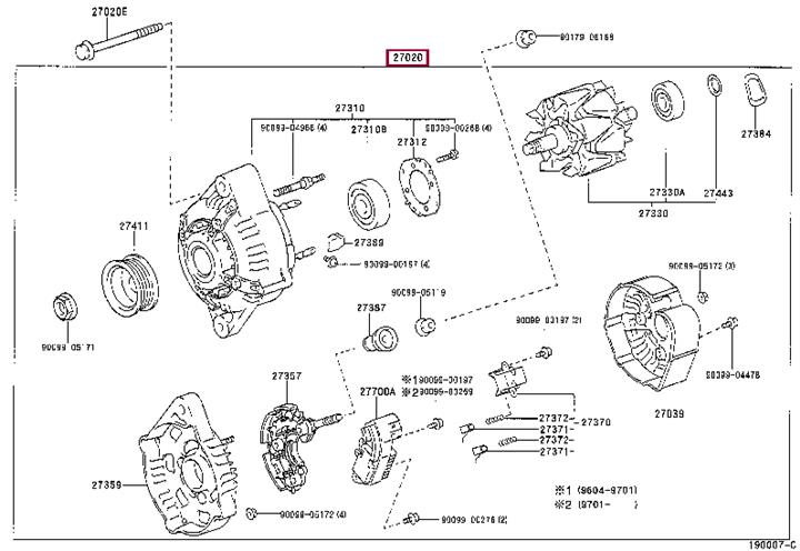 Генератор авто Тойота: 2706062140 Toyota Генератор