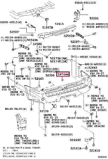 587660C010 Toyota Заглушка бампера