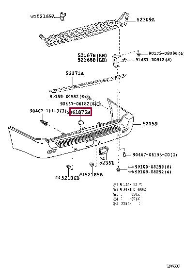 6187560030 Toyota Заглушка