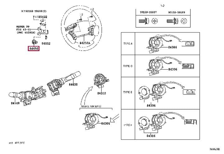 844500K010 Toyota Контактная группа замка зажигания
