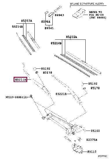 Toyota 85211-42140 Важіль склоочисника передній правий 8521142140: Приваблива ціна - Купити в Україні на EXIST.UA! 8521142140 Toyota Важіль склоочисника передній правий