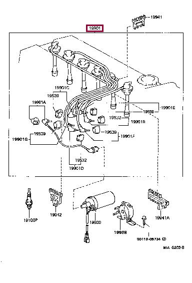 Toyota 90919-21562 Провода высоковольтные, комплект 9091921562: Отличная цена - Купить в Украине на EXIST.UA! 9091921562 Toyota Провода высоковольтные, комплект