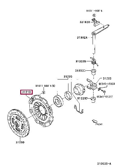Toyota 31210-97401 Кошик зчеплення 3121097401: Приваблива ціна - Купити в Україні на EXIST.UA! 3121097401 Toyota Кошик зчеплення