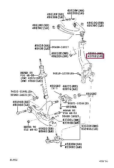 4320230020 Toyota Кулак поворотный