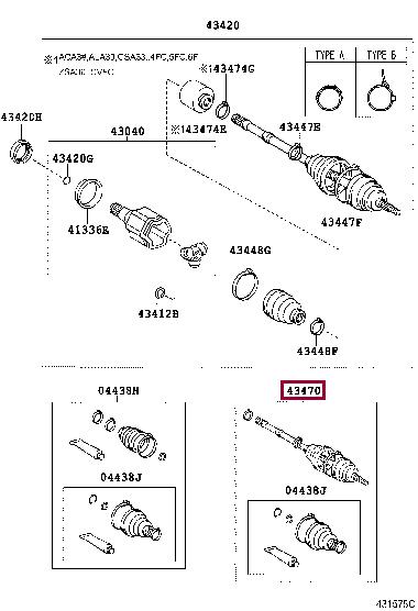 Toyota 43470-49865 Шарнир равных угловых скоростей (ШРУС) 4347049865: Отличная цена - Купить в Украине на EXIST.UA! 4347049865 Toyota Шарнир равных угловых скоростей (ШРУС)