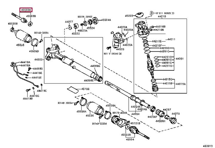 Toyota 45503-39045 End sub-assy, steering rack 4550339045: Отличная цена - Купить в Украине на EXIST.UA! 4550339045 Toyota End sub-assy, steering rack