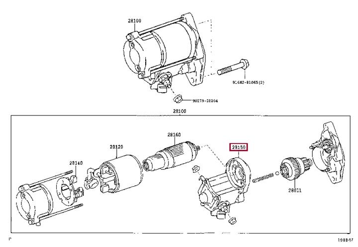 2815031051 Toyota Реле стартера втягивающее