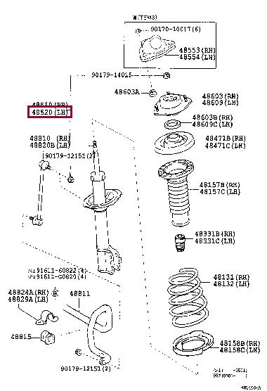 Toyota 48520-39415 Амортизатор подвески передний левый 4852039415: Отличная цена - Купить в Украине на EXIST.UA! 4852039415 Toyota Амортизатор подвески передний левый