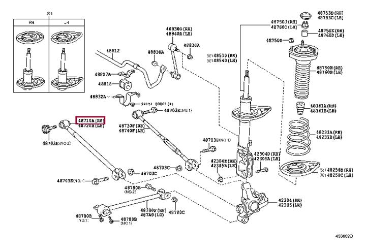 Toyota 48710-33140 Рычаг подвески 4871033140: Отличная цена - Купить в Украине на EXIST.UA! 4871033140 Toyota Рычаг подвески