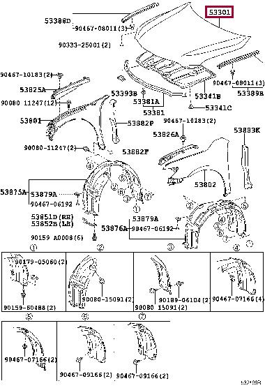 Купить Toyota 53301-06090 по низкой цене в Украине!