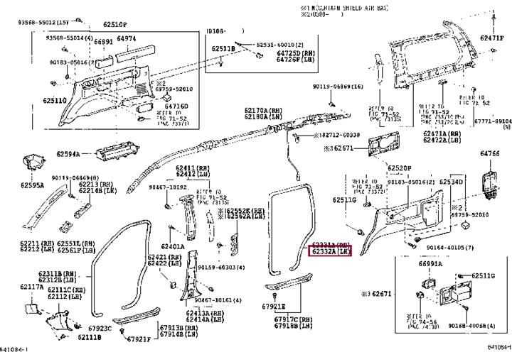 6233260061A0 Toyota Уплотнитель двери