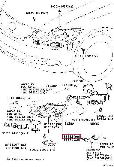 8114530B91 Toyota Фара основная