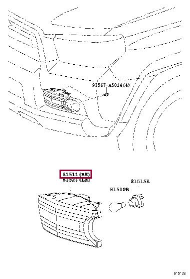 8151135340 Toyota Указатель поворота