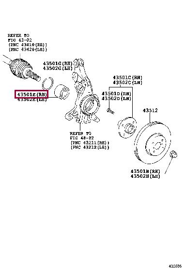 9036938023 Toyota Подшипник ступицы колеса, комплект
