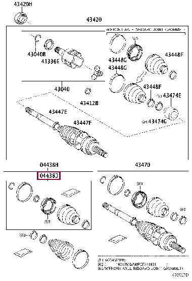 Toyota 04438-02580 Пыльник внтр-лв. шарнира ркш 0443802580: Отличная цена - Купить в Украине на EXIST.UA! 0443802580 Toyota Пыльник внтр-лв. шарнира ркш