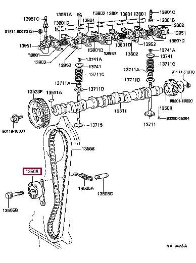 1350515041 Toyota Ролик ремня ГРМ