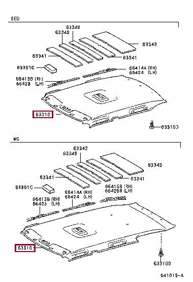 6331002421B0 Toyota Обшивка крыши