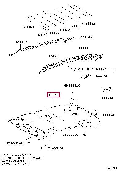 6331002E90A1 Toyota Обшивка крыши