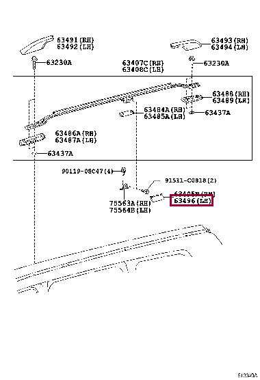 6349660080C0 Toyota Заглушка