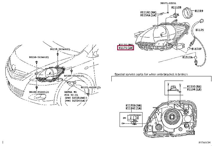 Купить Toyota 81170-52740 по низкой цене в Украине!