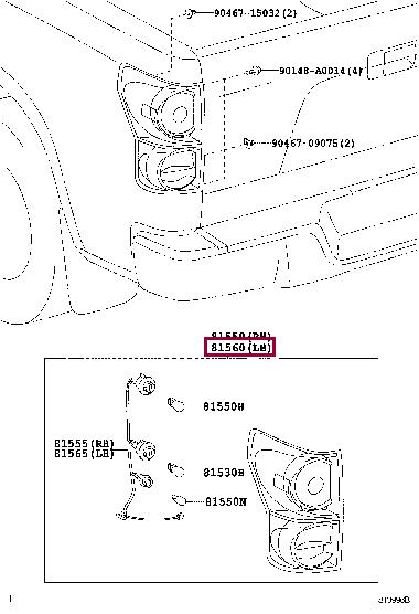 Купити Toyota 81560-0C090 за низькою ціною в Україні!