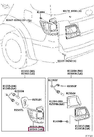 Купити Toyota 81561-0K070 за низькою ціною в Україні!