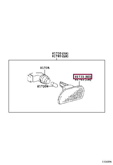 8173105020 Toyota Повторитель поворота