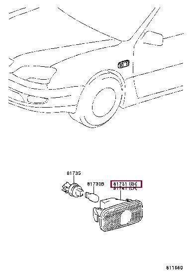 8173151021 Toyota Повторитель поворота